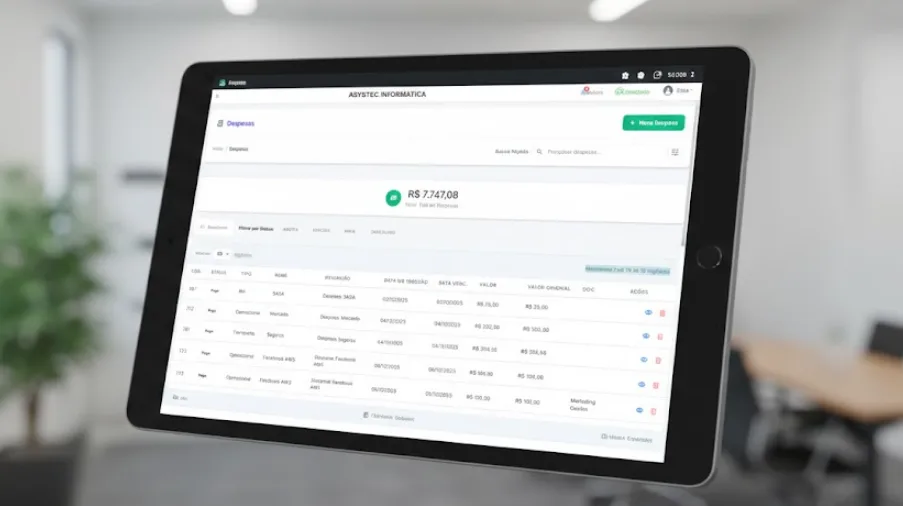 Tablet Financeiro BeniCloud